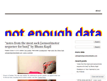Tablet Screenshot of notenoughdata.wordpress.com