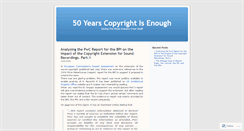 Desktop Screenshot of 50yearscopyright.wordpress.com