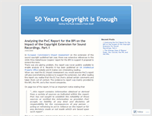 Tablet Screenshot of 50yearscopyright.wordpress.com