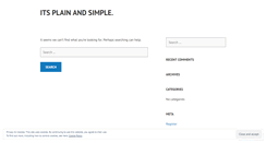 Desktop Screenshot of itsplainandsimple.wordpress.com