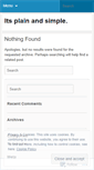 Mobile Screenshot of itsplainandsimple.wordpress.com