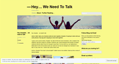 Desktop Screenshot of heyweneedtotalk.wordpress.com