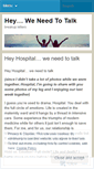 Mobile Screenshot of heyweneedtotalk.wordpress.com