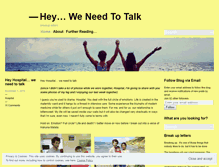 Tablet Screenshot of heyweneedtotalk.wordpress.com