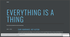 Desktop Screenshot of everythingisathing.wordpress.com