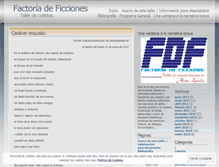 Tablet Screenshot of factoriadeficciones.wordpress.com