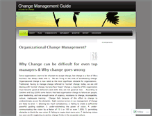 Tablet Screenshot of changemanagementguide.wordpress.com