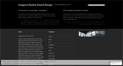 Desktop Screenshot of gregoirepaultre.wordpress.com
