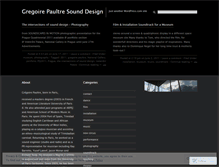 Tablet Screenshot of gregoirepaultre.wordpress.com