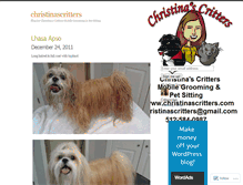 Tablet Screenshot of christinascritters.wordpress.com