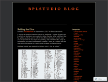 Tablet Screenshot of bplstudio.wordpress.com
