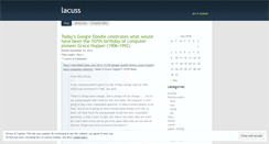 Desktop Screenshot of lacuss.wordpress.com