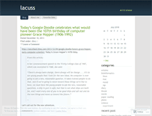 Tablet Screenshot of lacuss.wordpress.com