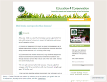 Tablet Screenshot of education4conservation.wordpress.com