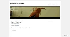 Desktop Screenshot of curatorialtrainee.wordpress.com