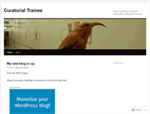 Tablet Screenshot of curatorialtrainee.wordpress.com