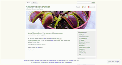 Desktop Screenshot of carnivorousplants.wordpress.com