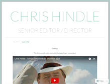 Tablet Screenshot of chrishindle.wordpress.com