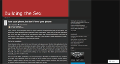 Desktop Screenshot of buildingthesex.wordpress.com