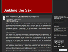 Tablet Screenshot of buildingthesex.wordpress.com