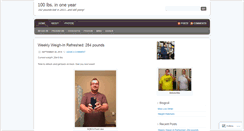 Desktop Screenshot of 100lbs1year.wordpress.com