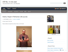 Tablet Screenshot of 100lbs1year.wordpress.com
