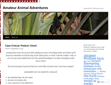 Tablet Screenshot of amateuranimaladventures.wordpress.com
