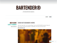 Tablet Screenshot of bartendermagazine.wordpress.com