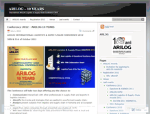 Tablet Screenshot of logisticsconference.wordpress.com