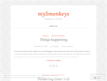 Tablet Screenshot of my5monkeys.wordpress.com