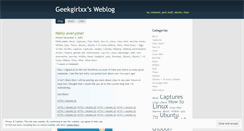 Desktop Screenshot of geekgirlxx.wordpress.com