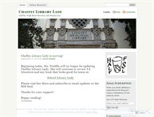 Tablet Screenshot of chaffeylibrarylady.wordpress.com