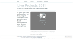 Desktop Screenshot of liveprojects2011.wordpress.com