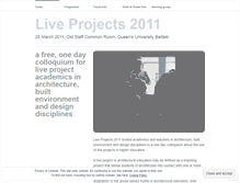 Tablet Screenshot of liveprojects2011.wordpress.com