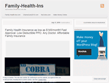 Tablet Screenshot of familyhealthins.wordpress.com