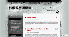 Desktop Screenshot of derechoavenezuela.wordpress.com