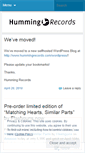 Mobile Screenshot of hummingrecords.wordpress.com
