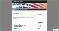 Desktop Screenshot of ben10sumoslammercards.wordpress.com