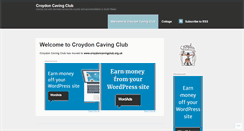Desktop Screenshot of croydoncavingclub.wordpress.com