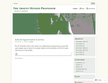 Tablet Screenshot of absentmindedprof.wordpress.com