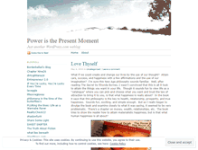 Tablet Screenshot of poweristhepresentmoment.wordpress.com