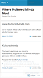 Mobile Screenshot of kulturedmindz.wordpress.com