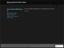 Tablet Screenshot of kulturedmindz.wordpress.com