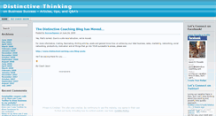 Desktop Screenshot of distinctivecoaching.wordpress.com