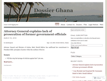 Tablet Screenshot of dossierghana.wordpress.com