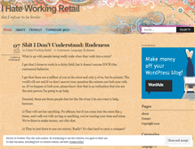 Tablet Screenshot of ihateworkingretail.wordpress.com