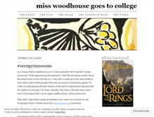 Tablet Screenshot of misswoodhousegoestocollege.wordpress.com