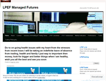 Tablet Screenshot of lpefmanagedfutures.wordpress.com