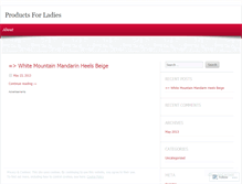 Tablet Screenshot of productsforladies6p.wordpress.com