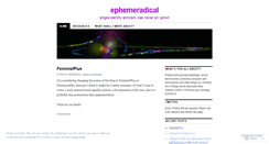 Desktop Screenshot of ephemeradical.wordpress.com